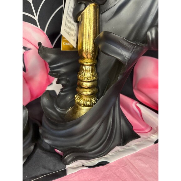 Grim Reaper Candlestick Holders, Set of 2 - Picture 5 of 6